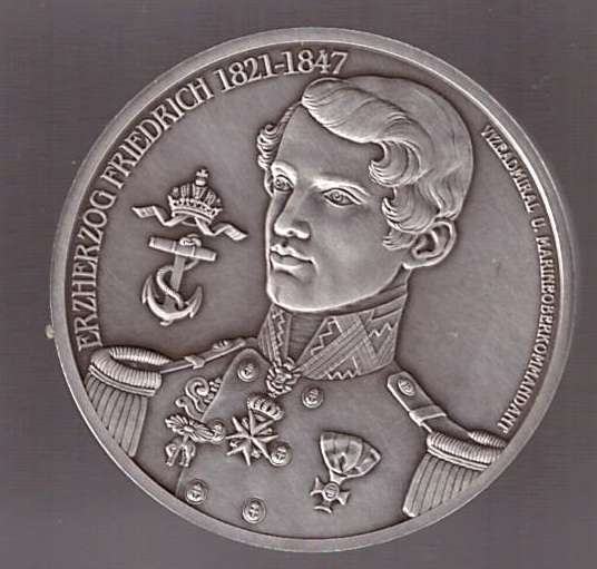 Kriegshafen Venedig Erzh. Friedrich 1821-1847 Des Kaisers Schiffe Silber K&K