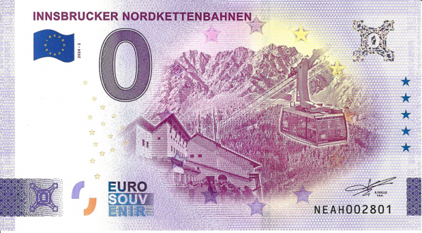 ANK.Nr.78 Innsbrucker Nordkettenbahnen 0 Euro Schein 2024-2