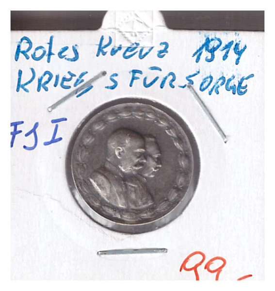 1914 Rotes Kreuz Kriegsfürsorge Amt FJI & Wilhelm II
