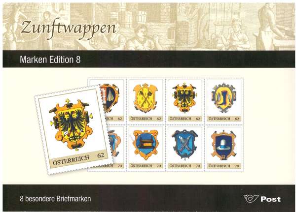 Zunftwappen 8 Briefmarken ME-8-