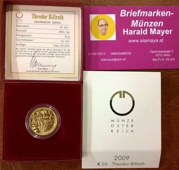 2009 - 50 Euro - Theodor Billroth (2009)