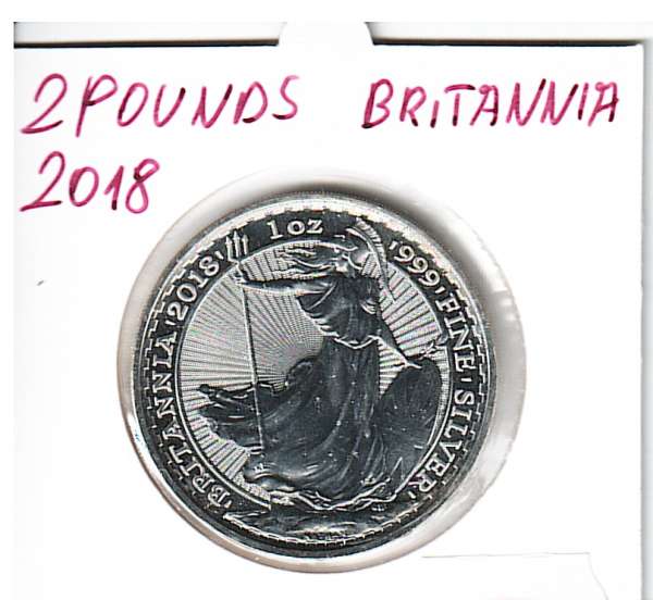 2 Pounds 2018 - Britannia - 1 Oz Silber Great Britain