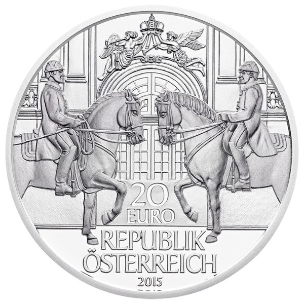 20 Euro 2015 450 Jahre Spanische Hofreitschule PP Silber ANK Nr.31