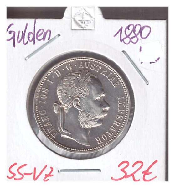 1 Gulden Fl 1880 Silber Franz Joseph I