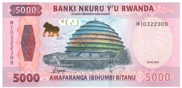 Ruanda / Rwanda P.45 5000 Francs 2024