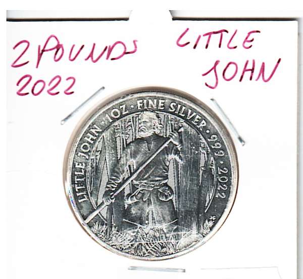 2 Pounds 2022 - Little John - 1 Oz Silber Great Britain Elizabeth