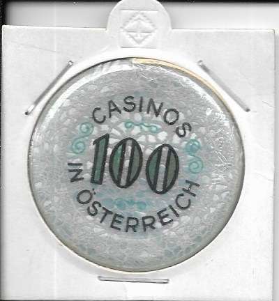 100 Schilling Casinos in Österreich Casino Jeton Grüne Verzierung
