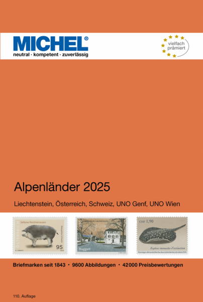 (E 01) MICHEL Europa Alpenländer 2025 (E1)