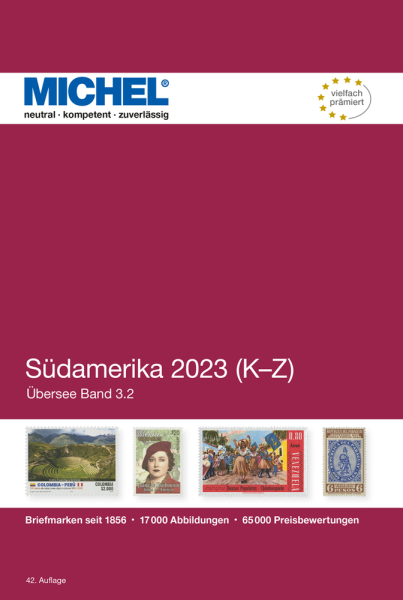 (ÜK 3/2) MICHEL ÜBERSEE-KATALOG Nr.3 Teil 2 SÜDAMERIKA 2023 (K-Z)