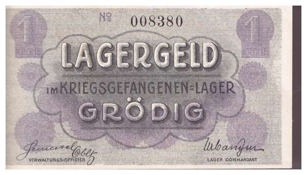 1 Krone Lagergeld im Kriegsgefangenenlager Grödig 008380