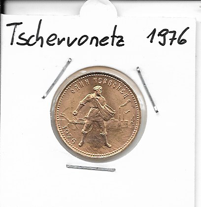 10 Rubel Tscherwonetz 1976 Gold Russland