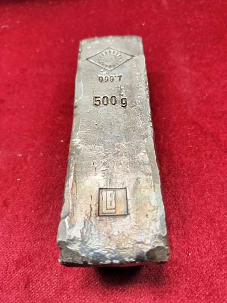 500 Gramm Silber Barren Ögussa Feinsilber 999,7 LB
