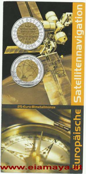 ANK Nr. 04 Flyer FOLDER ZU DER 25 EURO MÜNZE Satelitennavigation Niob 2006
