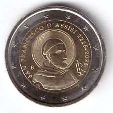 2 Euro Italien 2026 San Francesco d` Assisi