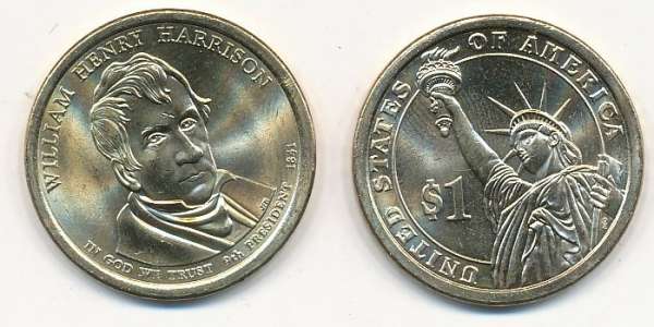 USA 1 Dollar 2009 D William Henry Harrison (9)