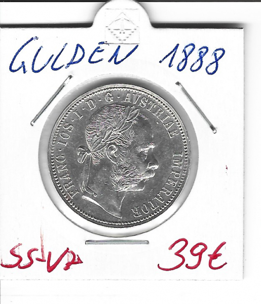 1 Gulden Fl 1888 Silber Franz Joseph I