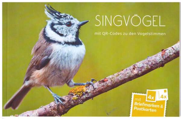 Singvögel Briefmarken & Postkarten Heft mit 4 Marken