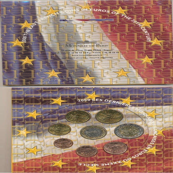Kursmünzenset KMS Coinset Frankreich 2000 Blister