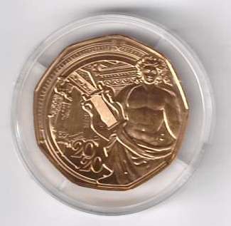 5 Euro 2020 Neujahrskonzert 150 Jahre Musikverein 24 Karat Vergoldet