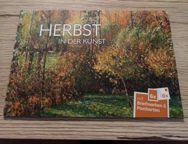 Herbst in der Kunst Postkartenheft mit 6 Marken