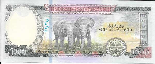 Nepal – 1000 Rupees (2019) , (P) Erh. UNC