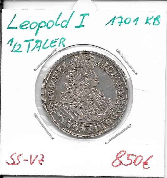 1/2 Taler Erzherzog Leopold I 1701 KB
