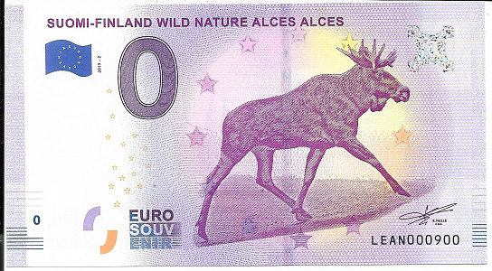 Suomi Wild Nature Alces Alces 0 Euro Schein 2019-2 Finnland