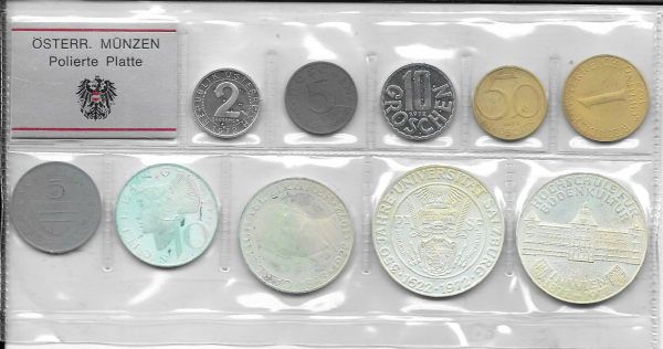 1972 Jahressatz Kursmünzensatz Groß KMS Mintset
