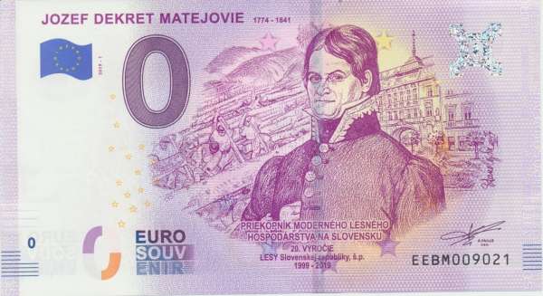 Slowakei Jozef Dekret Matejovie 1774-1841 - Unc 0 Euro Schein 2019-1