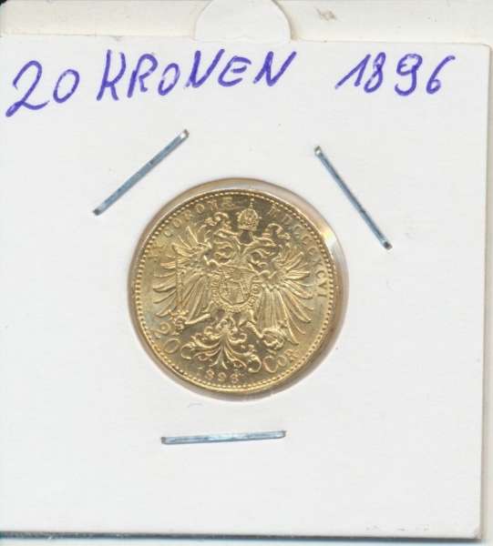 20 Corona Kronen 1896 Franz Joseph I Gold