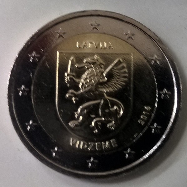 2 Euro Lettland 2016 Vidzeme