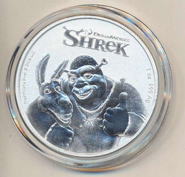 Shrek Niue - 2 Dollar 2021 - 31,1g 1 Oz Silber 1 Unze