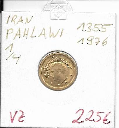 1/4 Pahlawi 1355-1976 Gold