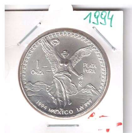 Mexiko 1994 Libertad Silbermünze 1 oz Onza Plata Pura 999