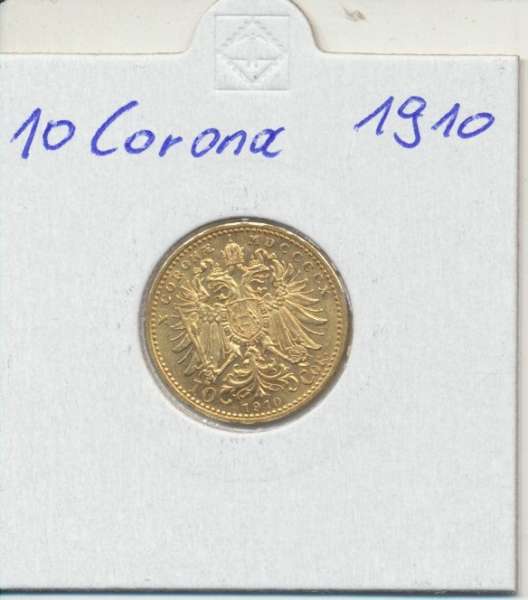 10 Corona Kronen 1910 Franz Joseph I Gold mit St.Schwartz