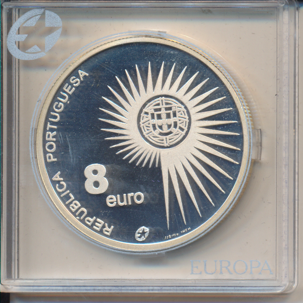 8 Euro 2004 PP Portugal Ag Silber Erweiterung der Europäischen Union Europa Sternserie