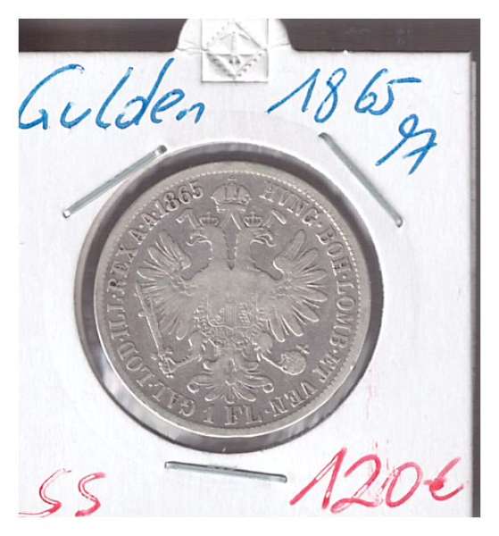 1 Gulden Fl 1865 A Silber Franz Joseph I