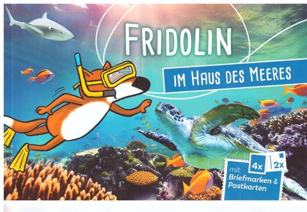 Fridolin im Haus des Meeres Briefmarken & Postkarten Heft mit 4 Marken