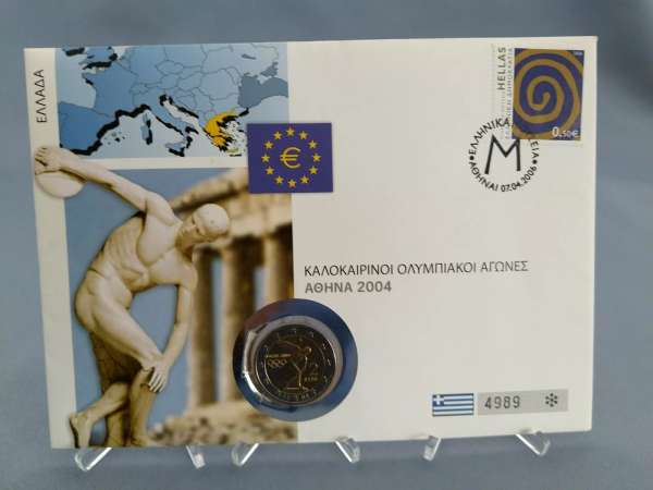 2 Euro Numisbrief Griechenland - Olympische Spiele Athen 2004