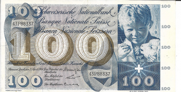 100 Franken 1964 Pick 49 Nr.43P88337