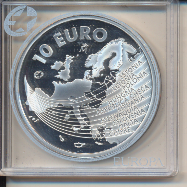 10 Euro 2004 PP Spanien EU Erweiterung Silber PP Sternserie
