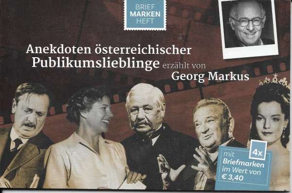 Anekdoten österreichischer Publikumslieblinge Briefmarken Heft mit 4 Marken