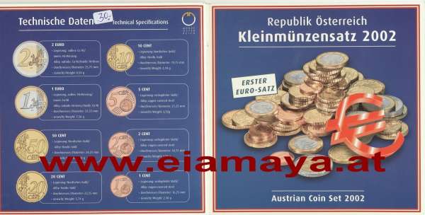 2002 offizieller Kursmünzensatz KMS Mintset
