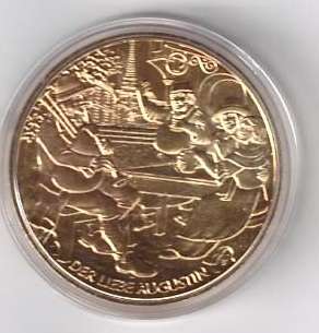 10 Euro 2011 Der Liebe Augustin ANK Nr. 20 Vergoldet