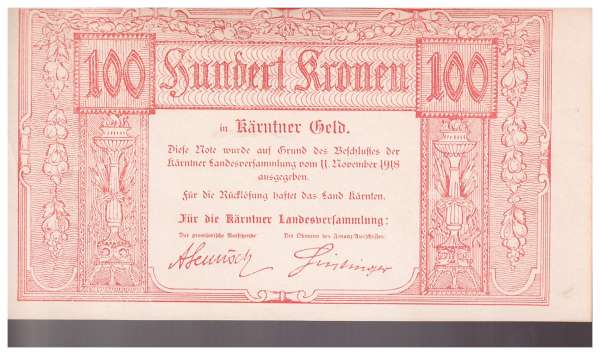 100 Kronen 1918 Kärntner Geld
