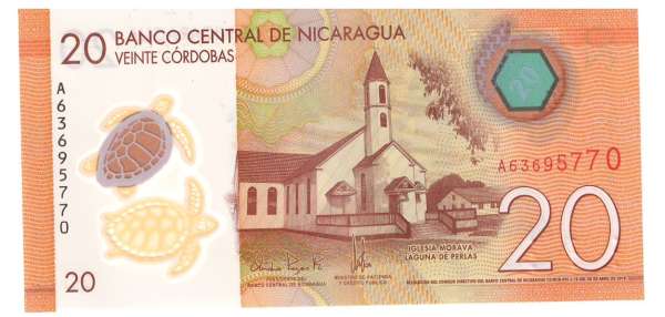 Nicaragua P.210 20 Cordobas 2019 Polymer (1) UNC