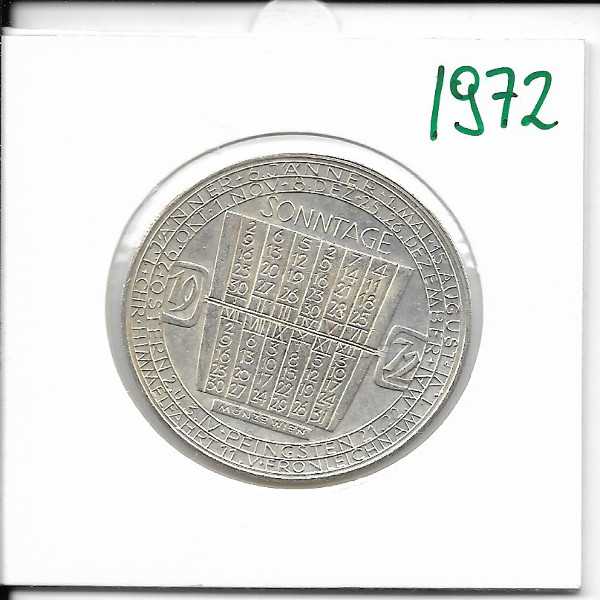 1972 Kalendermedaille Jahresregent Silber