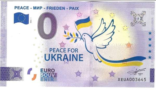 Peace MNP Frieden Paix For Ukraine 2022-1 Unc 0 Euro Schein Deutschland