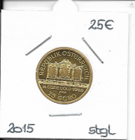 2015 Philharmoniker 1/4 Unze  25 € Euro 7,78 Gramm 2015 Philharmoniker 1/4 Unze  25 € Euro 7,78 Gramm