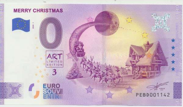 Merry Christmas Netherlands - Unc 0 Euro Schein 2020-1